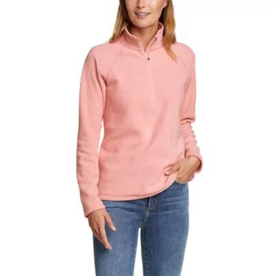 Eddie Bauer Women's Fast Fleece Raglan-Sleeve 1/4-Zip - Solid Cover