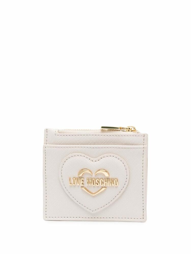 Love Moschino logo-plaque zip-up wallet - Neutrals Cover