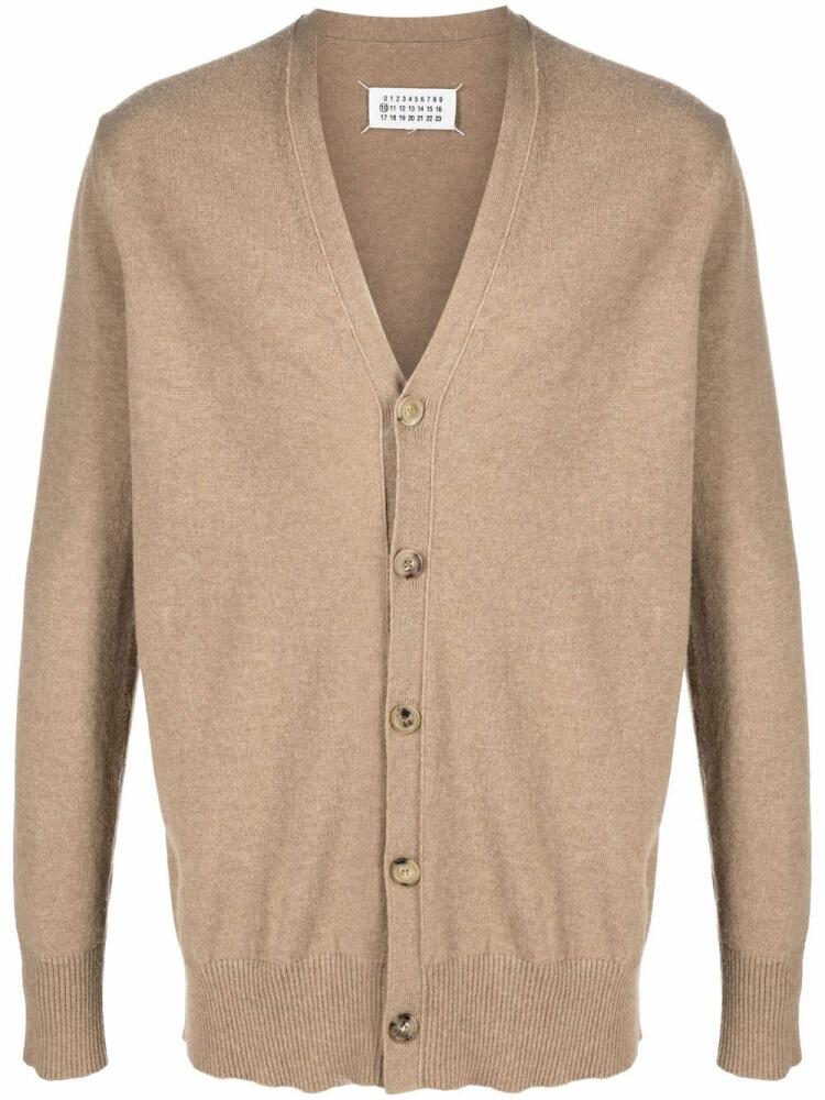 Maison Margiela v-neck long-sleeve cardigan - Brown Cover