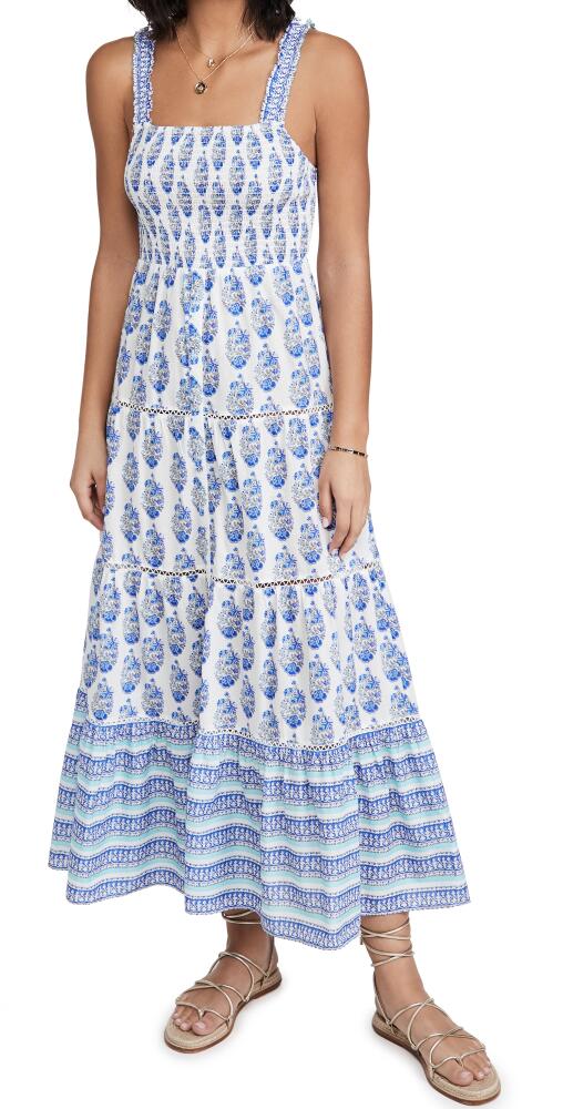 Playa Lucila Smock Border Dress Blue Border Print Combo Cover