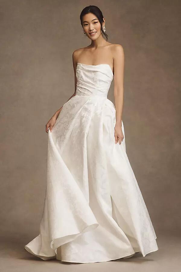 Wtoo by Watters Phoebe Strapless Draped A-Line Wedding Gown Cover