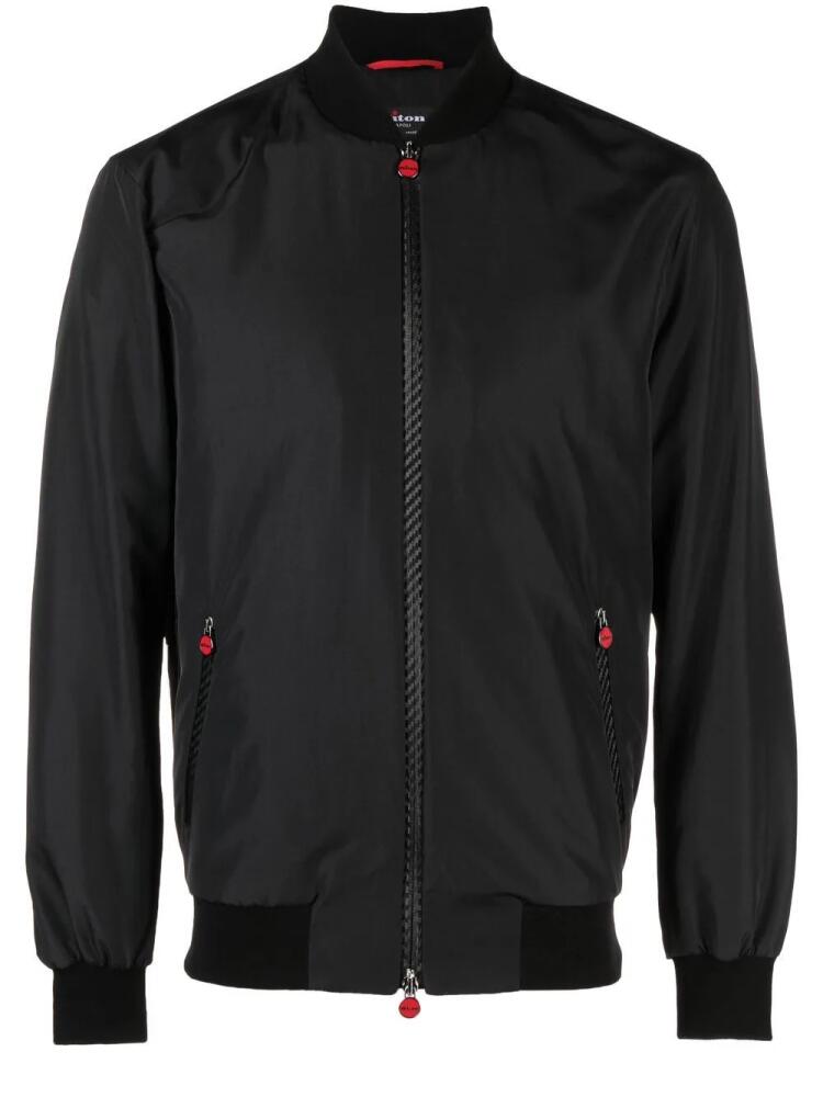 Kiton zip-fastening bomber jacket - Black Cover