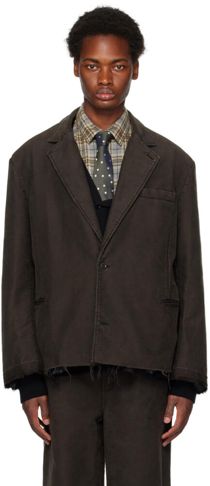 doublet Brown Damaged Blazer Cover