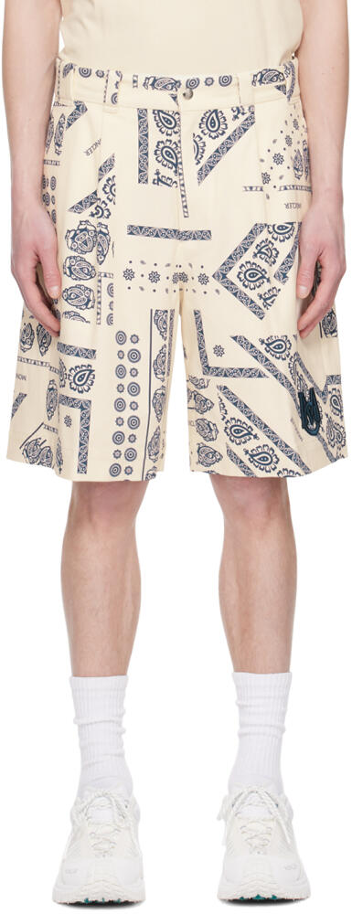 Moncler Off-White Printed Shorts Cover