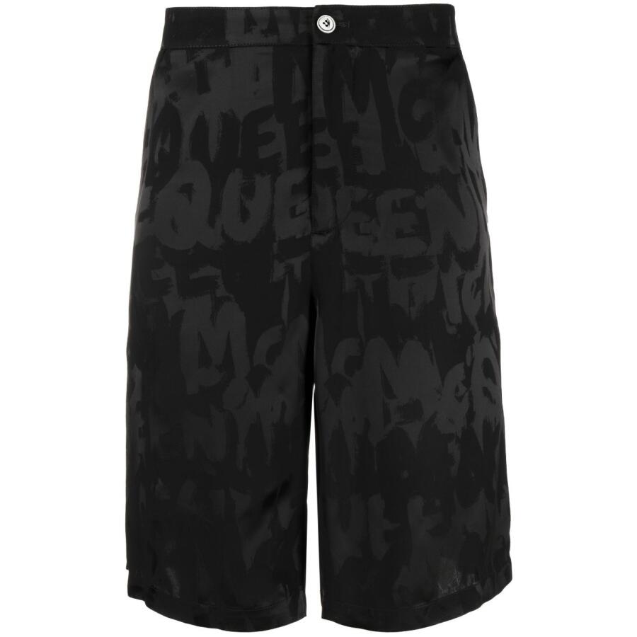 Alexander McQueen Viscose Logo-Jacquard Shorts Cover