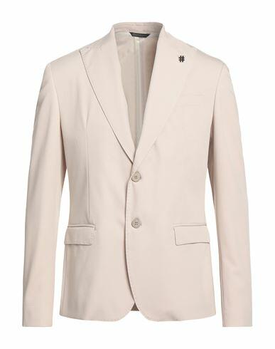 Alessandro Dell'acqua Man Blazer Beige Polyester, Viscose, Elastane Cover