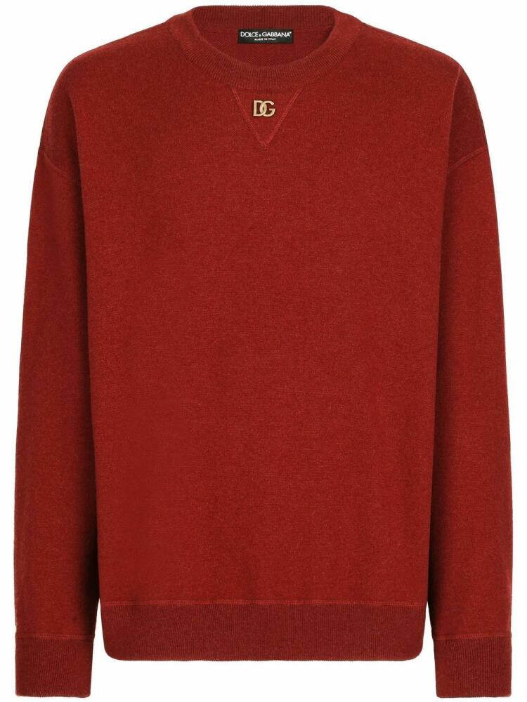 Dolce & Gabbana DG-logo cashmere jumper - Red Cover