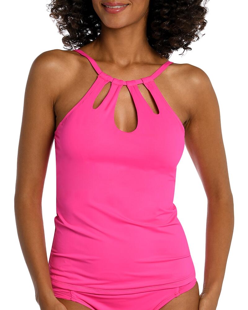 La Blanca Cutout High Neck Underwire Tankini Cover