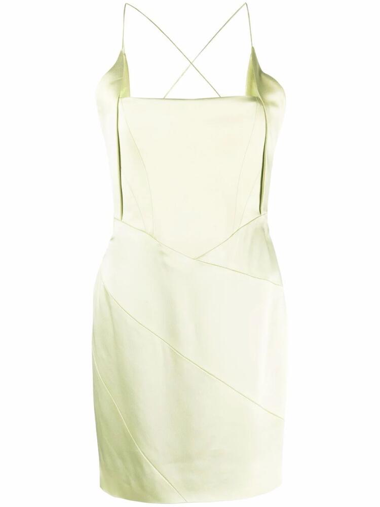 16Arlington Estelli Corset Mini Dress Satin - Green Cover