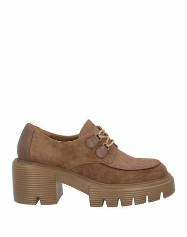 Jeannot Woman Lace-up shoes Brown Leather Cover