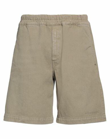 14bros Man Shorts & Bermuda Shorts Military green Cotton Cover