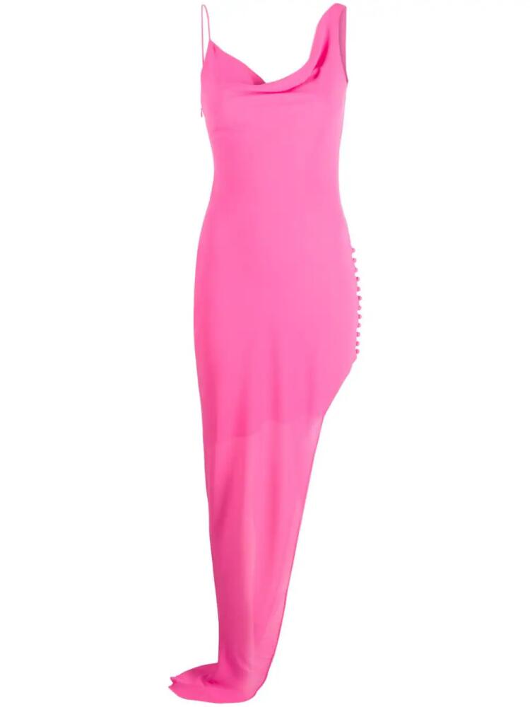 De La Vali Matisse asymmetric side-slit maxi dress - Pink Cover