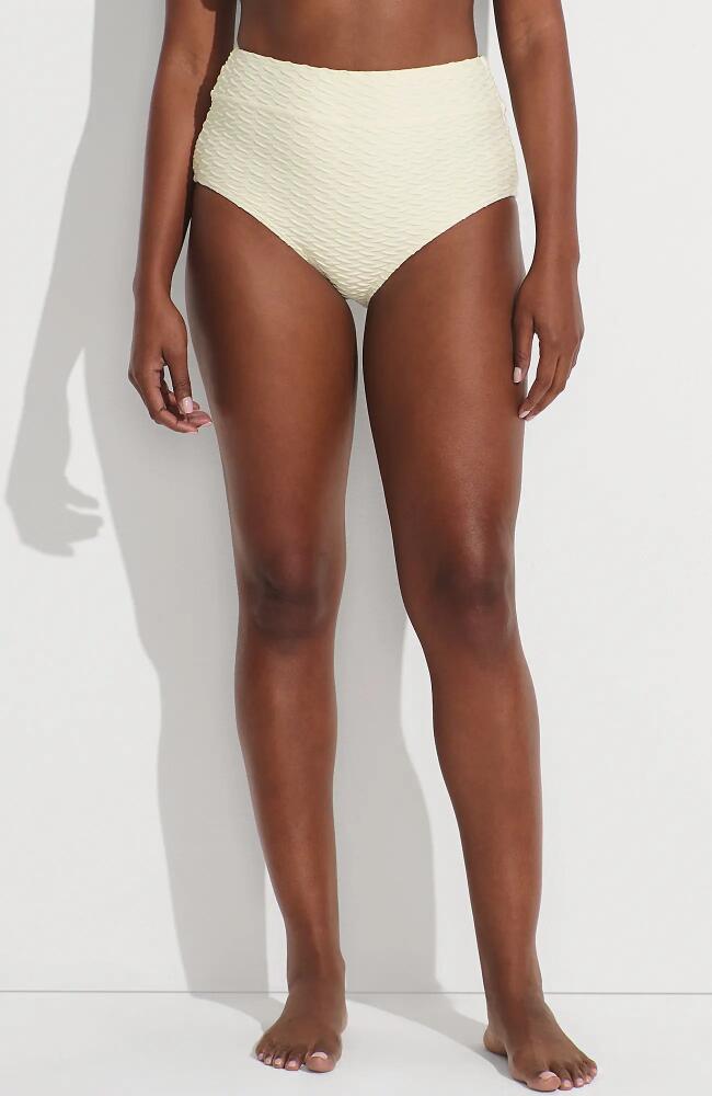 Lands' End High Waisted Bikini Bottoms in Egret White Cover