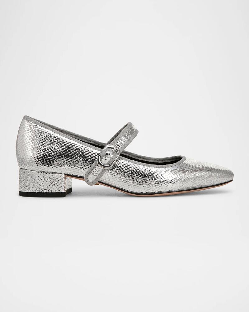 Veronica Beard Cade Metallic Mary Jane Ballerina Pumps Cover