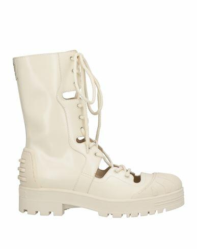 Dior Woman Ankle boots Ivory Soft Leather Cover