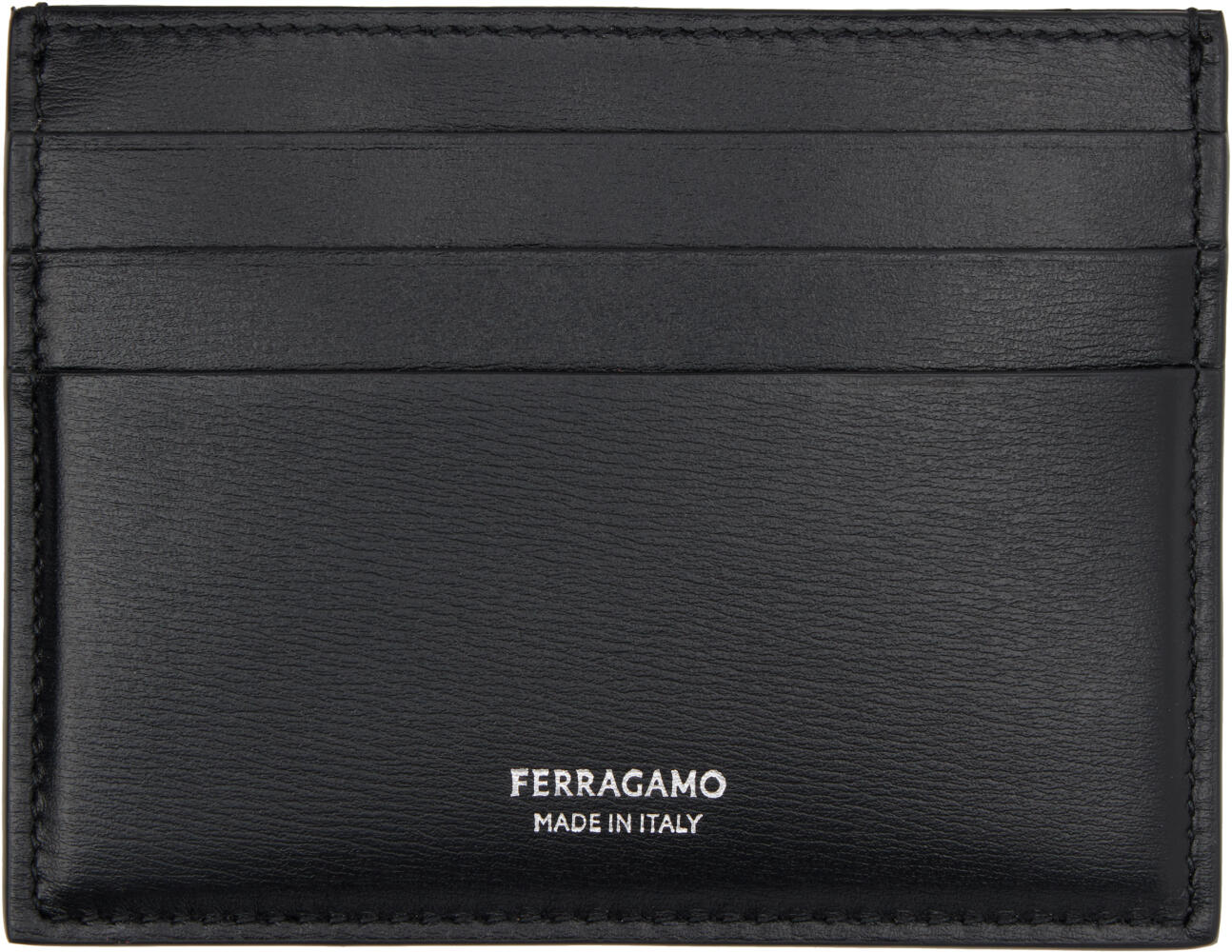 Ferragamo Black Classic Card Holder Cover