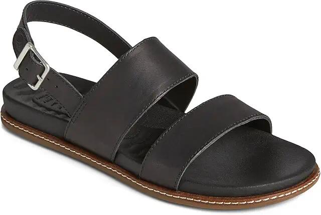 Sperry Waveside Plushwave Backstrap (Black) Women's Sandals Cover