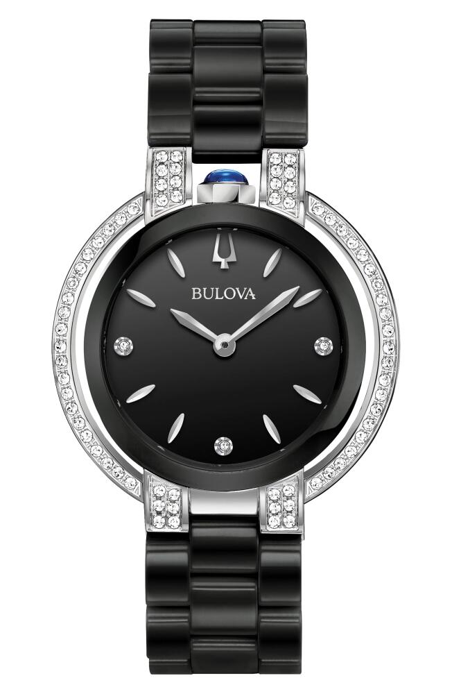 BULOVA Classic Rubaiyat Diamond Bracelet Watch, 35mm in Black Cover