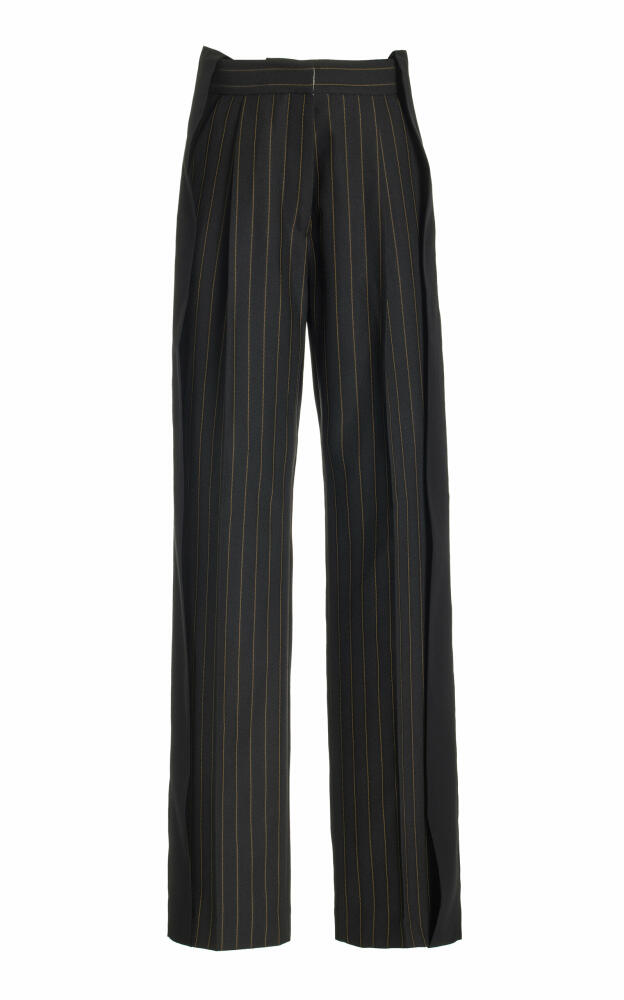 Diotima - Stona Pleated Twill Crepe Straight-Leg Pants - Black Cover