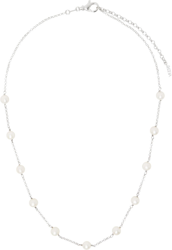 VEERT White Gold 'The Classic Pearl Chain' Necklace Cover