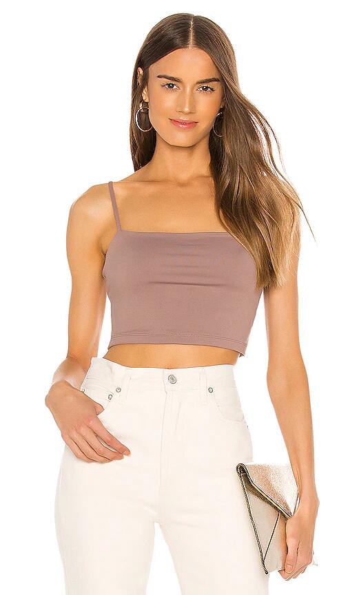 Susana Monaco Thin Strap Crop Tank in Brown Cover