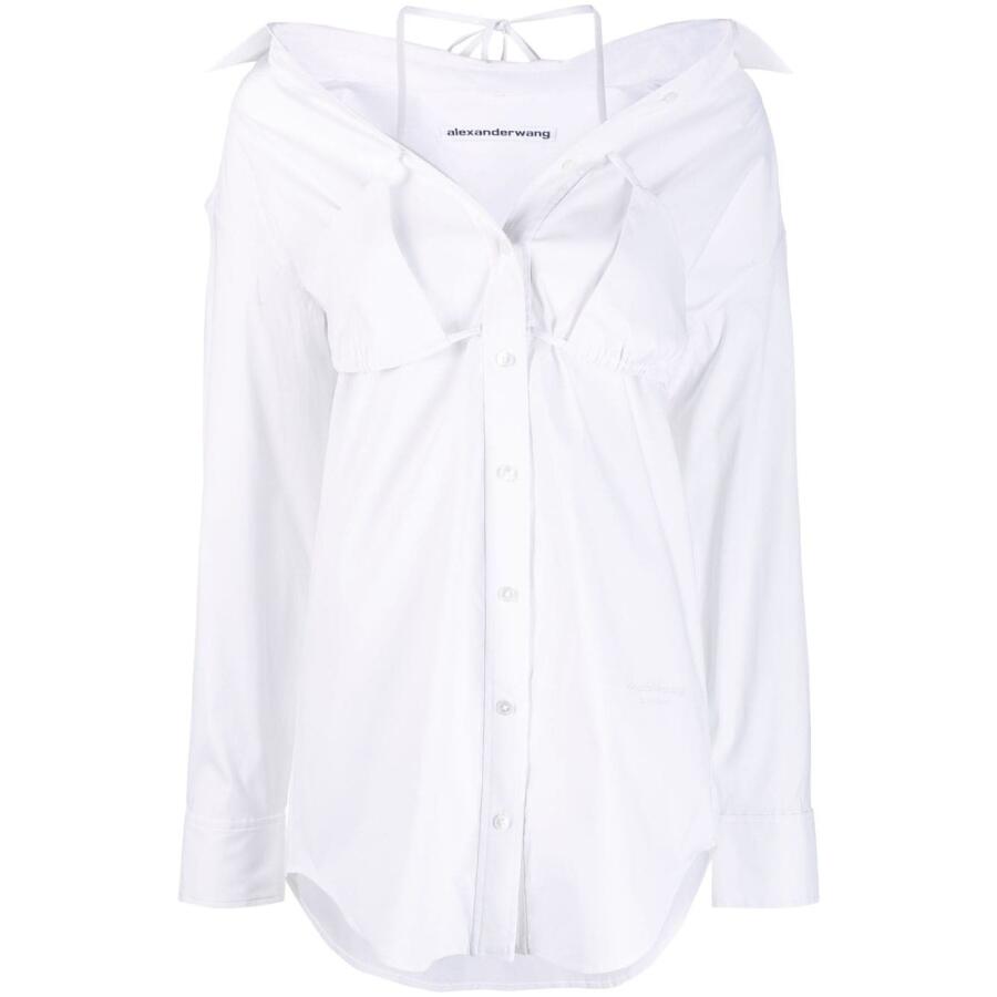 Alexander Wang Ladies White Layered Bikini Shirt Cover