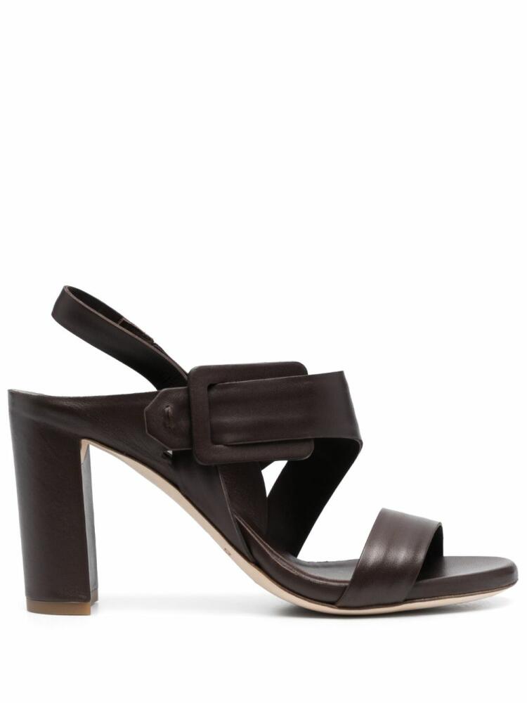 Del Carlo open-toe leather sandals - Brown Cover