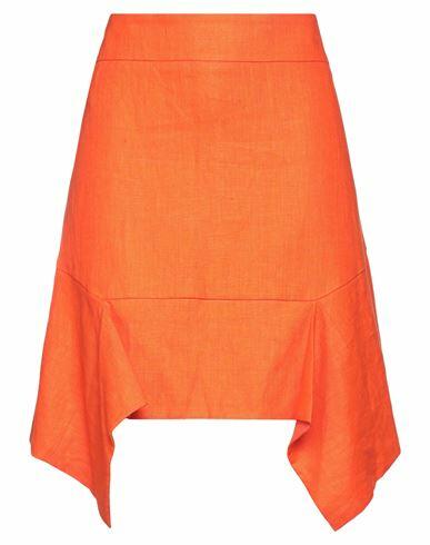 Bcbgmaxazria Woman Mini skirt Orange Polyurethane Cover