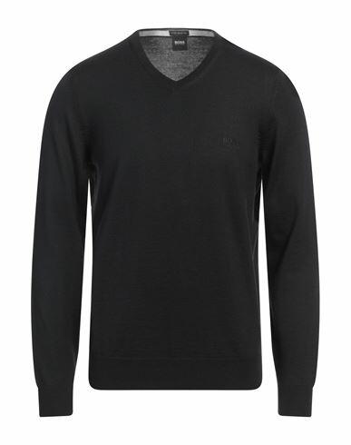 Boss Hugo Boss Man Sweater Black Virgin Wool Cover