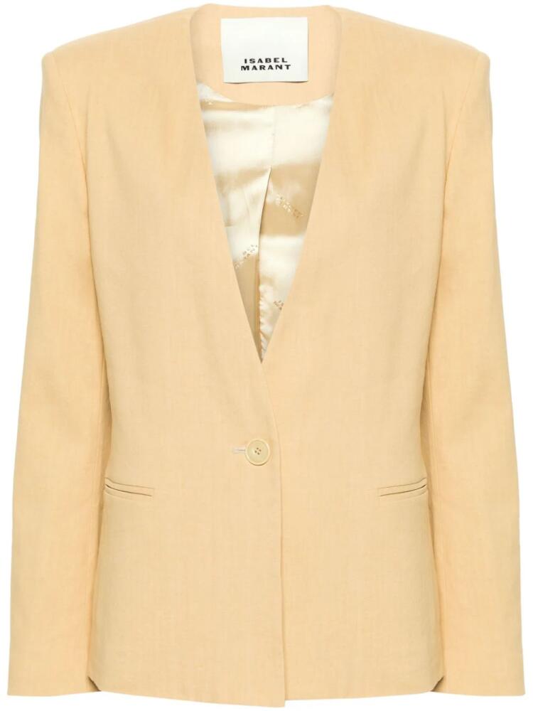 ISABEL MARANT Manzil single-breasted blazer - Yellow Cover