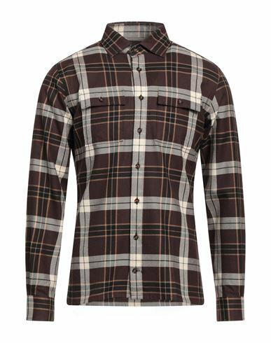 Hackett Man Shirt Brown Cotton Cover