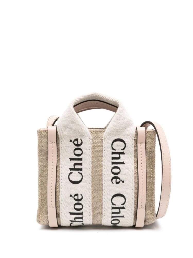 Chloé nano Woody tote bag - Grey Cover