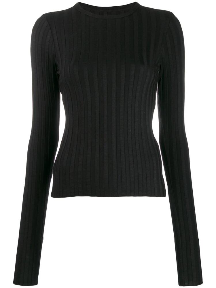 Simon Miller Devola fine knit ribbed jumper - Black Cover