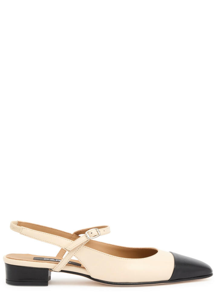 Carel Oceano Leather Slingback Flats - Beige Cover