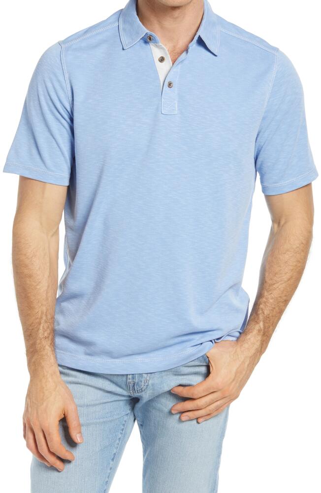 Johnston & Murphy Slub Men's Polo in Light Blue Cover