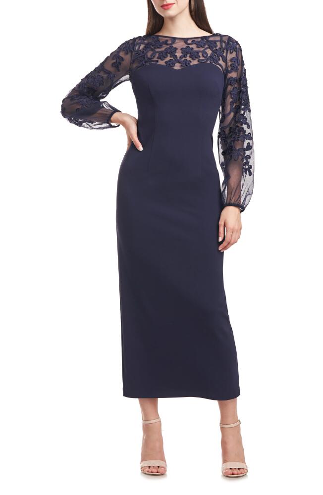 JS Collections Sammi Soutache Long Sleeve Cocktail Dress in Navy Cover