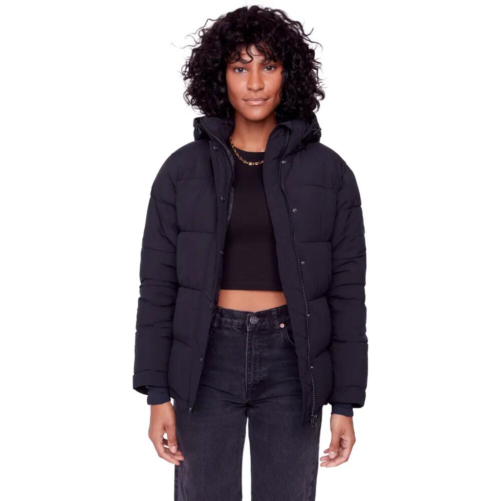 Alpine North FORILLON - Vegan Down Short Quilted Puffer Jacket in Black Cover