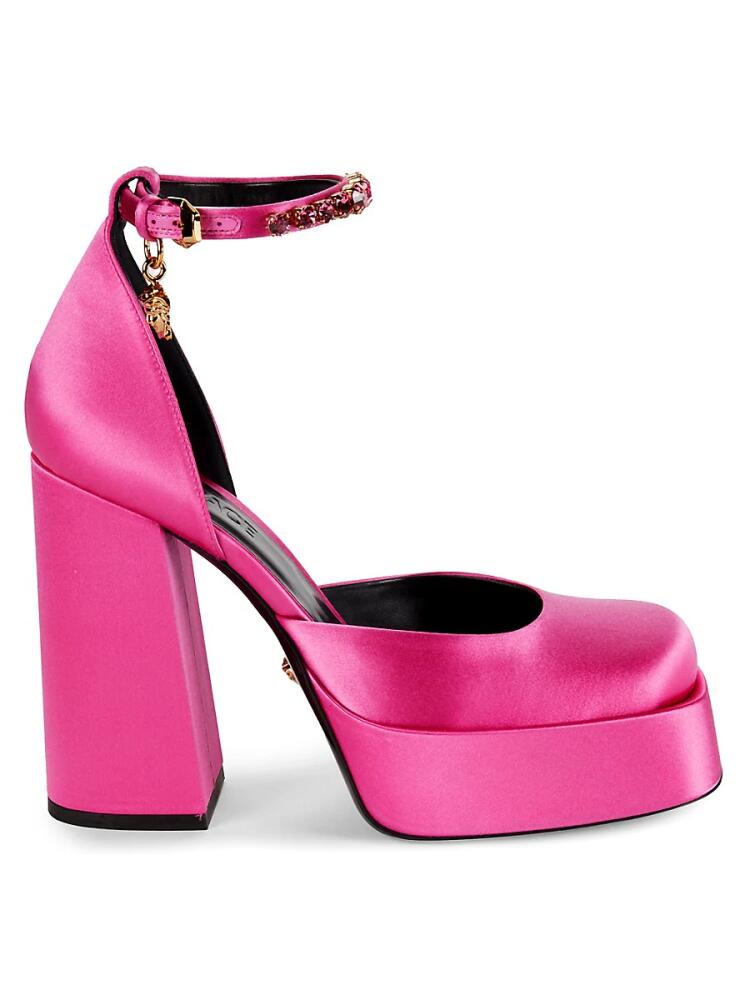 Versace Women's Metallic Platform Sandals - Pink Cover