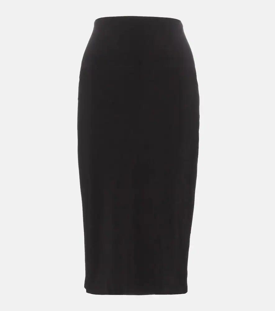 Norma Kamali High-rise stretch-jersey midi skirt Cover