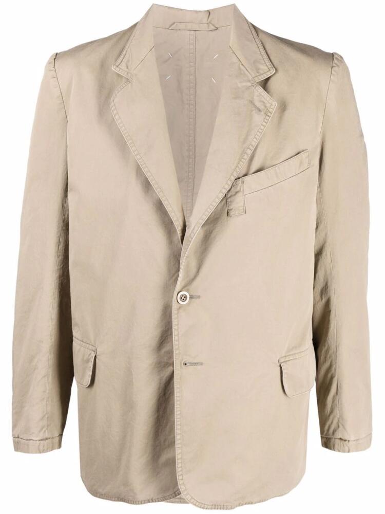 Maison Margiela notched-lapels single-breasted blazer - Neutrals Cover