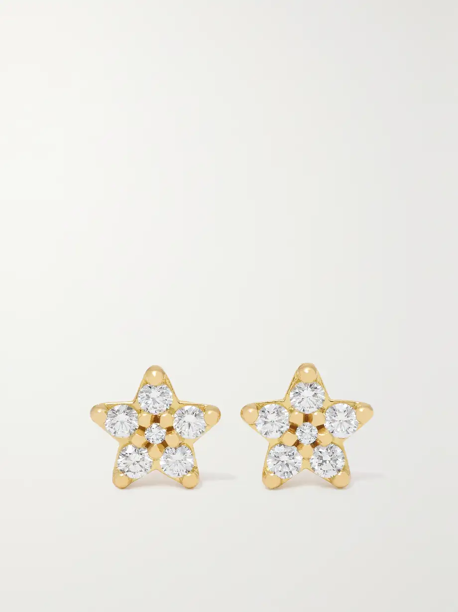 OLE LYNGGAARD COPENHAGEN - Shooting Stars Small 18-karat Gold Diamond Earrings - One size Cover