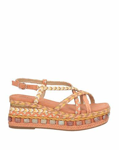 Alma En Pena. Woman Espadrilles Orange Textile fibers Cover