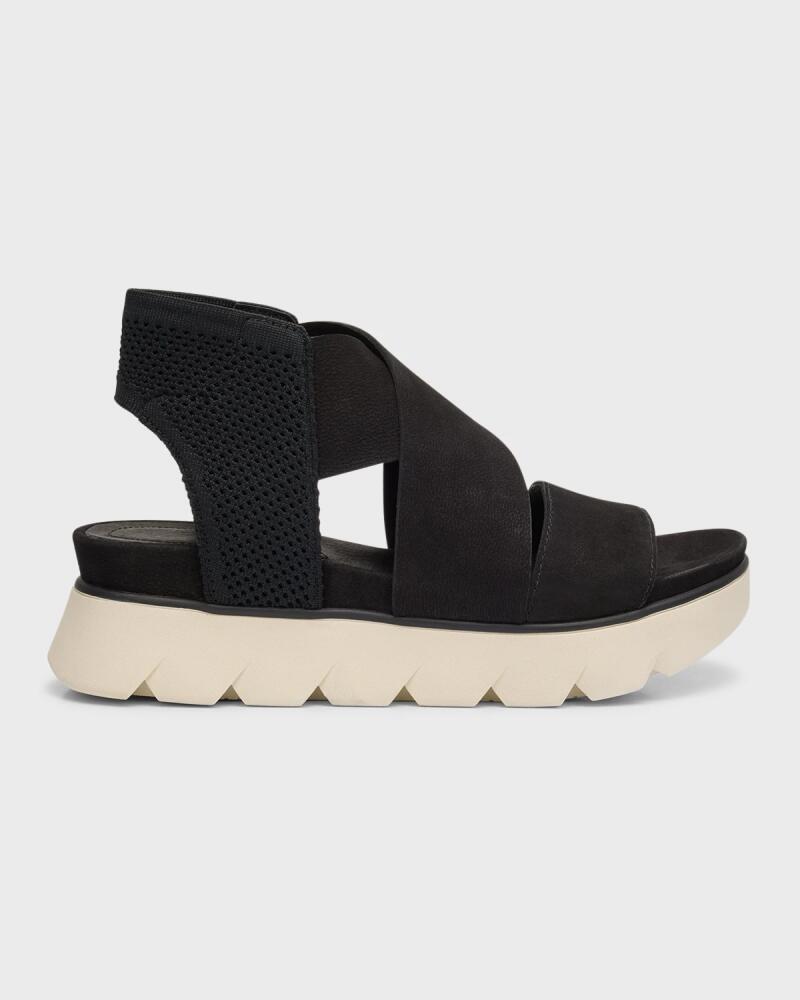 Eileen Fisher Chant Sporty Leather Wedge Sandals Cover