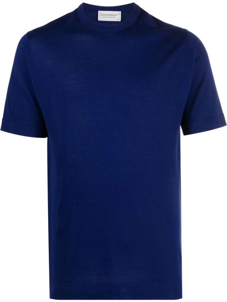 John Smedley knitted short-sleeve T-shirt - Blue Cover