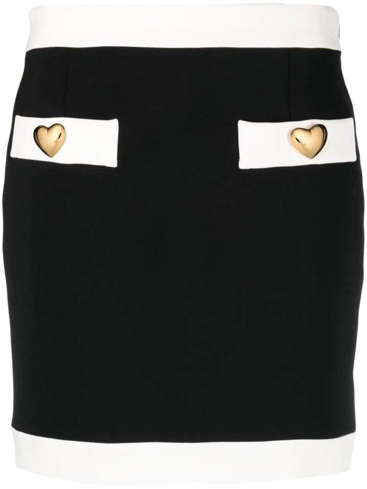 Moschino heart-shaped-buttons mini skirt - Black Cover