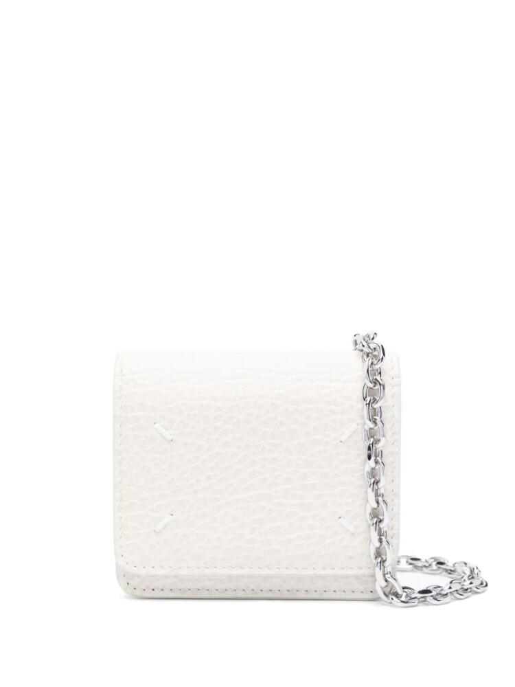 Maison Margiela Four Stitches leather chain wallet - Neutrals Cover