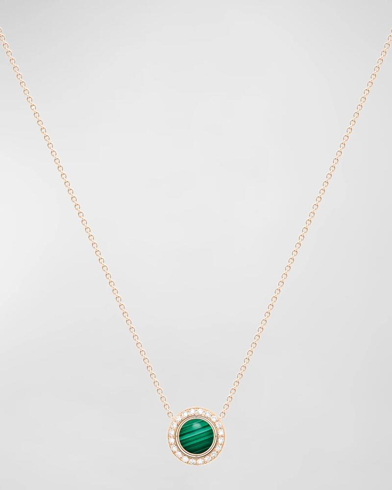 PIAGET Possession 18K Rose Gold Possession Malachite Pendant Necklace Cover