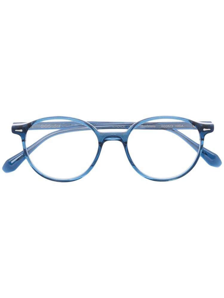 GIGI STUDIOS round-frame glasses - Blue Cover