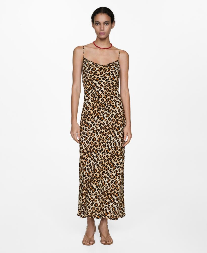 Mango Women's Leopard Gown - Brown Cover