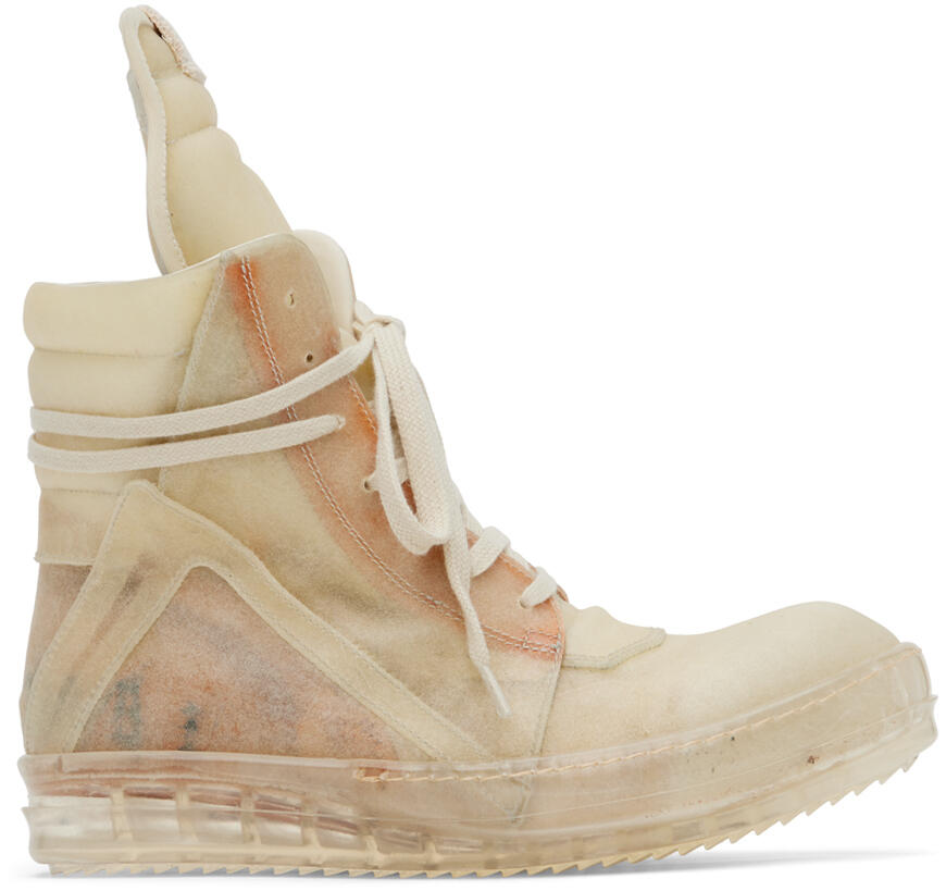 Rick Owens Beige Geobasket Sneakers Cover